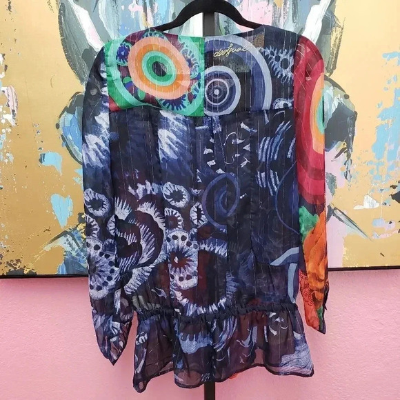 DesigualFloral Sheer Blouse  - Picture 2 of 8